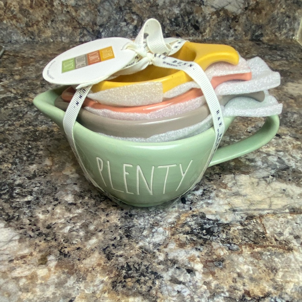 Rae Dunn Artisan Collection by Magenta™️ - Set of 4 Measuring Cups: “Plenty”